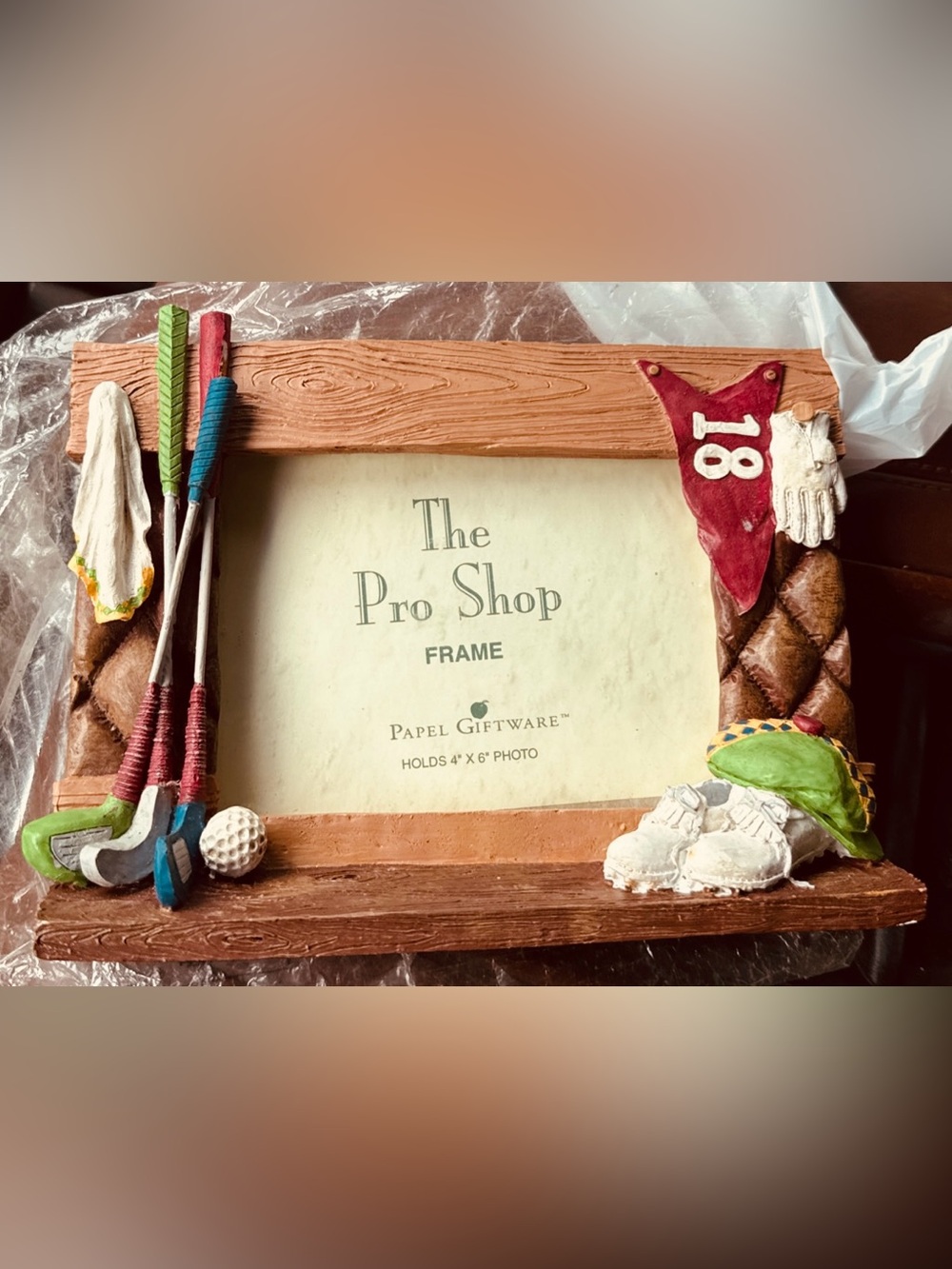 Vintage Golf Pro Shop 3D Picture Frame 4x6 Resin